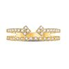 Image 2 : Round Diamond Bisected Modern Fashion Ring 1/4 Cttw 10KT Yellow Gold