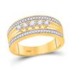 Image 1 : Round Diamond 5-Stone Band Ring 1/3 Cttw 10KT Yellow Gold