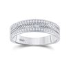 Image 1 : Round Diamond Wedding Wheat Texture Band Ring 1/3 Cttw 14KT White Gold
