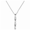 Image 1 : Round Diamond Vertical Bar Necklace 1/10 Cttw 10KT White Gold