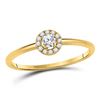 Image 1 : Round Diamond Solitaire Stackable Band Ring 1/5 Cttw 10KT Yellow Gold