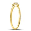 Image 2 : Round Diamond Solitaire Stackable Band Ring 1/5 Cttw 10KT Yellow Gold