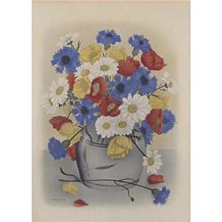 Willie Scherele', Litho/Watercolor