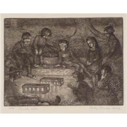 Polly Knipp Hill, Etching