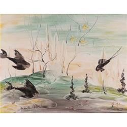 Genmatucha, Oil on Board