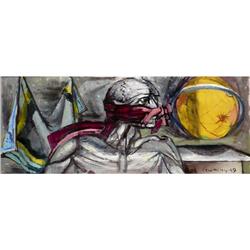 Lew Tilley, Oil on Board