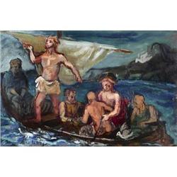 Lew Tilley, Oil on Board