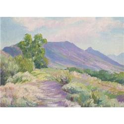 Taos Scene, Oil on Board