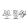 Image 1 : Round Diamond Stud Earrings 1/8 Cttw 10KT White Gold