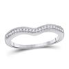 Image 1 : Round Diamond Enhancer Wedding Band 1/12 Cttw 14KT White Gold