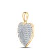 Image 2 : Round Diamond Heart Pendant 1/4 Cttw 10KT Yellow Gold