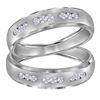 Image 1 : Diamond Matching Wedding Band Set 1/4 Cttw 14KT White Gold