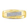 Image 2 : Round Diamond Wedding Band Ring 1/8 Cttw 10KT Two-tone Gold
