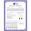 Image 2 : Genuine 4.5 ctw Garnet Earrings 14KT Yellow Gold - REF-26H2X