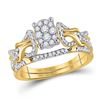 Image 1 : Diamond Bridal Wedding Ring Band Set 1/2 Cttw 10KT Yellow Gold