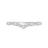 Image 2 : Baguette Diamond Chevron Band Ring 1/5 Cttw 14KT White Gold