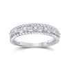 Baguette Diamond Anniversary Band Ring 1/3 Cttw 14KT White Gold