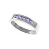 Genuine 0.50 ctw Tanzanite Ring 14KT White Gold - REF-49F8Z