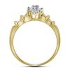 Image 2 : Round Diamond Marquise-shape Cluster Ring 1/4 Cttw 10KT Yellow Gold