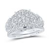 Diamond Bridal Wedding Ring Band Set 1 Cttw 14KT White Gold