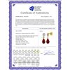 Image 2 : Genuine 6.63 ctw Ruby & Diamond Earrings 14KT White Gold - REF-28A3K