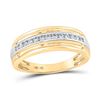 Image 1 : Round Diamond Single Row Band Ring 1/4 Cttw 10KT Yellow Gold