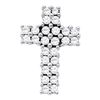 Image 1 : Round Diamond Cross Pendant 1/3 Cttw 14KT White Gold