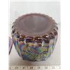 Image 5 : Cookie jar, iridescent carnival red tint glass