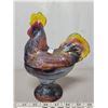 Image 1 : Rooster on nest iridescent carnival red tiny glass no chips or cracks