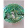 Image 6 : Hen on nest iridescent carnival green glass no chips or cracks