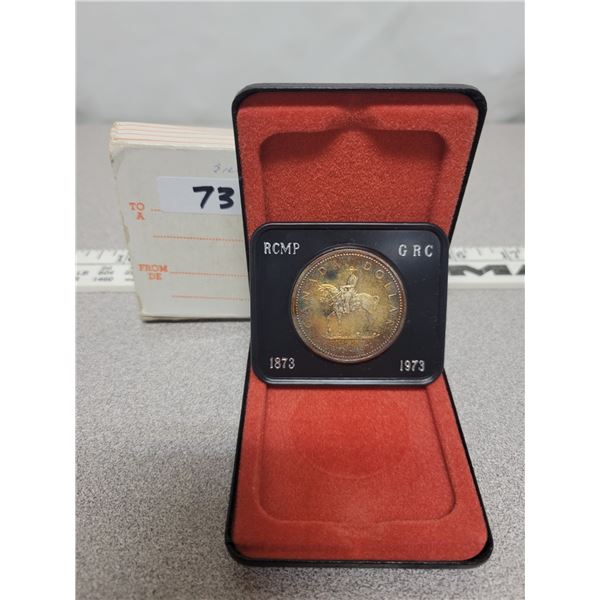 1973 RCMP silver dollar well toned
