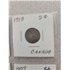 Image 5 : Canada small 5¢ 1920, 19, 18, 12, 11, 07 silver