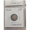 Image 6 : Canada small 5¢ 1920, 19, 18, 12, 11, 07 silver