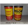 Image 1 : 2 Motor Oil Tins Lubie Lube, Shaler Empty