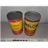 Image 2 : 2 Motor Oil Tins Lubie Lube, Shaler Empty
