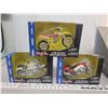 Image 1 : 3 1:18 scale Maistro motorcycles