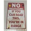 Image 1 : 12" X 8" repro tin sign