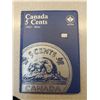 Image 1 : Lot of 55 Canada 5 Cents in Whitman folder: 1920s to 1950s