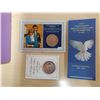 Image 1 : Lot of 3:  Charles & Diana Marriage Medallion, 1995 UK BU WWII 2 pound coin,