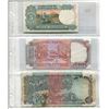 Image 2 : Lot of 3 Reserve Bank of India Notes: 5, 10, 100 Rupees