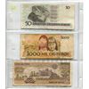 Image 2 : Lot of 3 Notes:  Brazil (50 & 1000 Cruzieros), Mexico 5000 Pesos