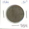 Image 1 : 1920 Canadian 50¢ piece