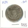 Image 1 : 1939 Canadian 50¢ piece