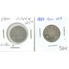 Image 1 : 1888 & 1901 25¢