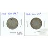 Image 1 : 1917 & 1918 25¢