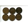Image 2 : 6 UK large one penny 1877, 1919, 36, 37 39, 45