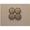 Image 1 : 4 silver Canadian quarters