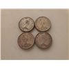 Image 2 : 4 silver Canadian quarters