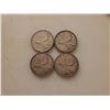 Image 1 : 4 silver Canadian quarters