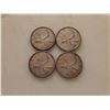 Image 1 : 4 silver Canadian quarters